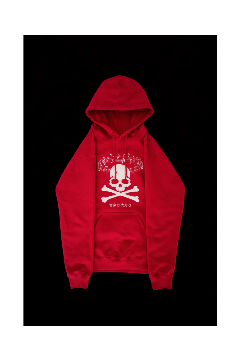"Music Skull" Hoodie (red)
