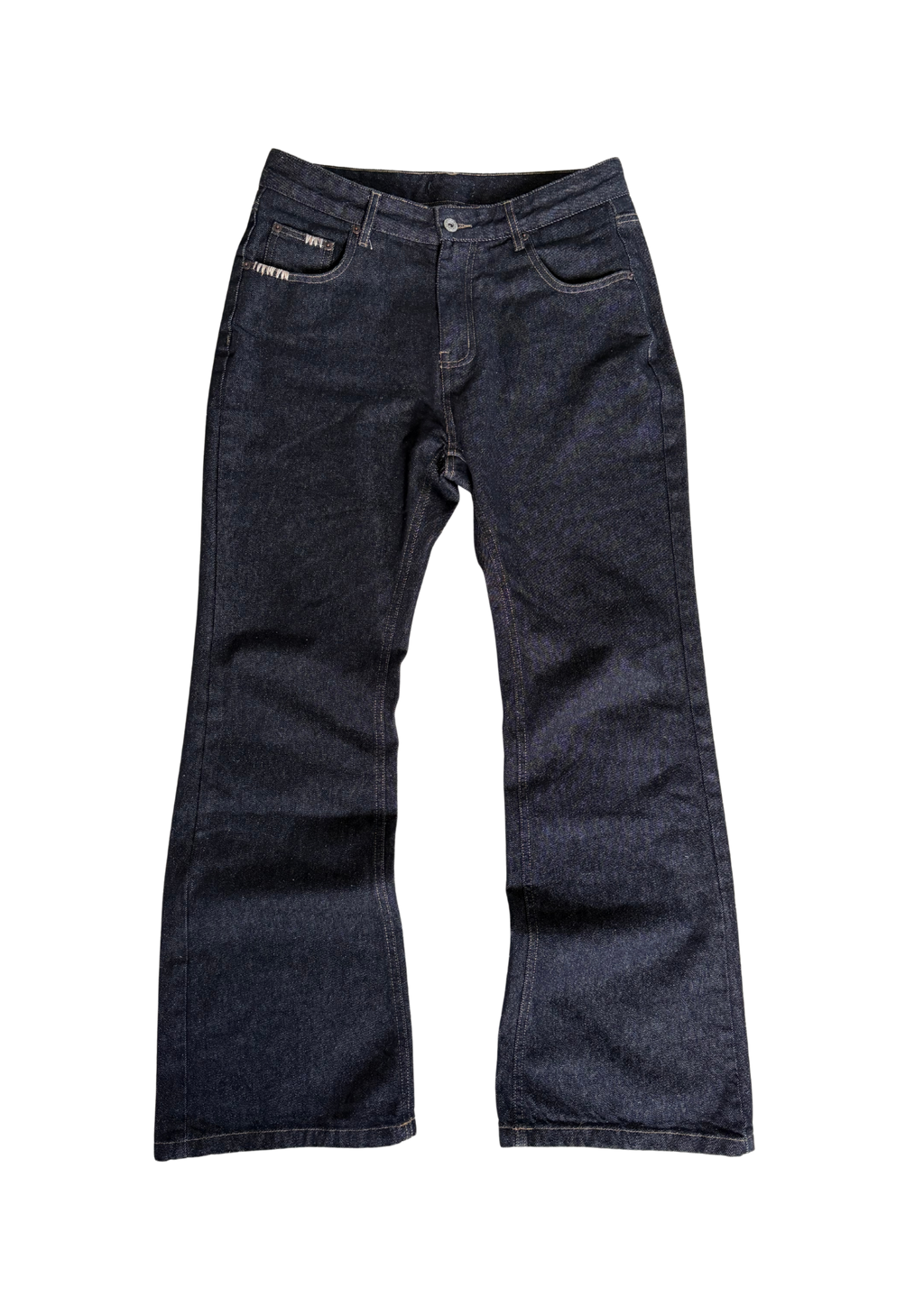 "Raw Wash" Flared jeans